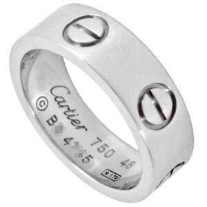 CARTIER 18k Silver Love Ring #48